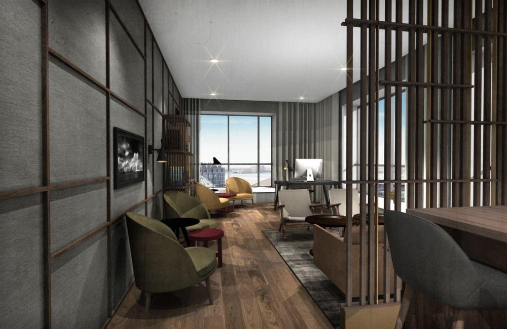فندق روتردام ماريوت المظهر الخارجي الصورة The interior of the lounge